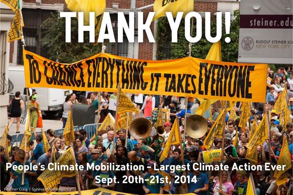 Nærmere en halv million mennesker deltok i People's Climate March i New York.
