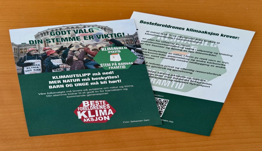 løpeseddel klimavalg 2025