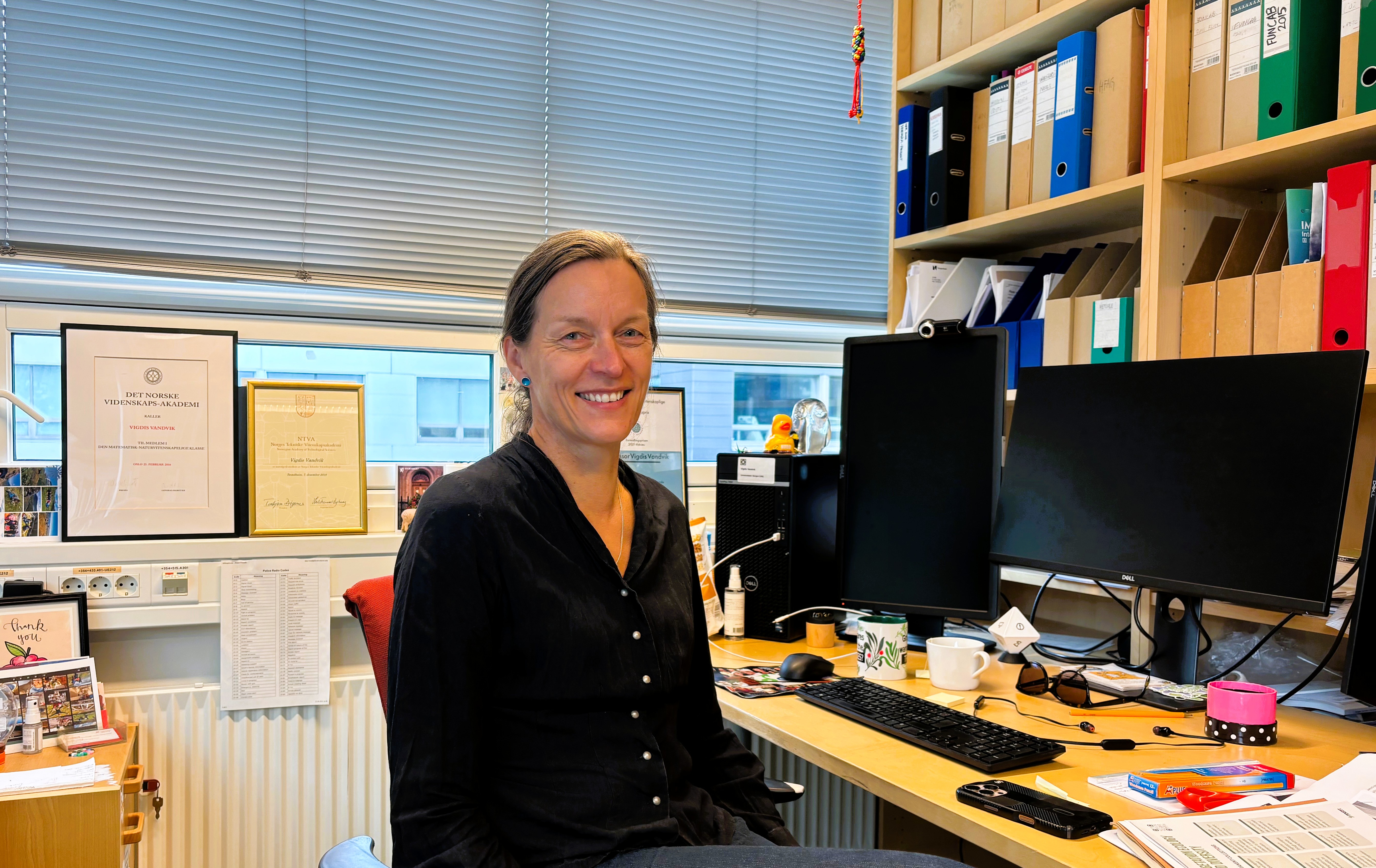 Vigdis Vandvik på kontoret