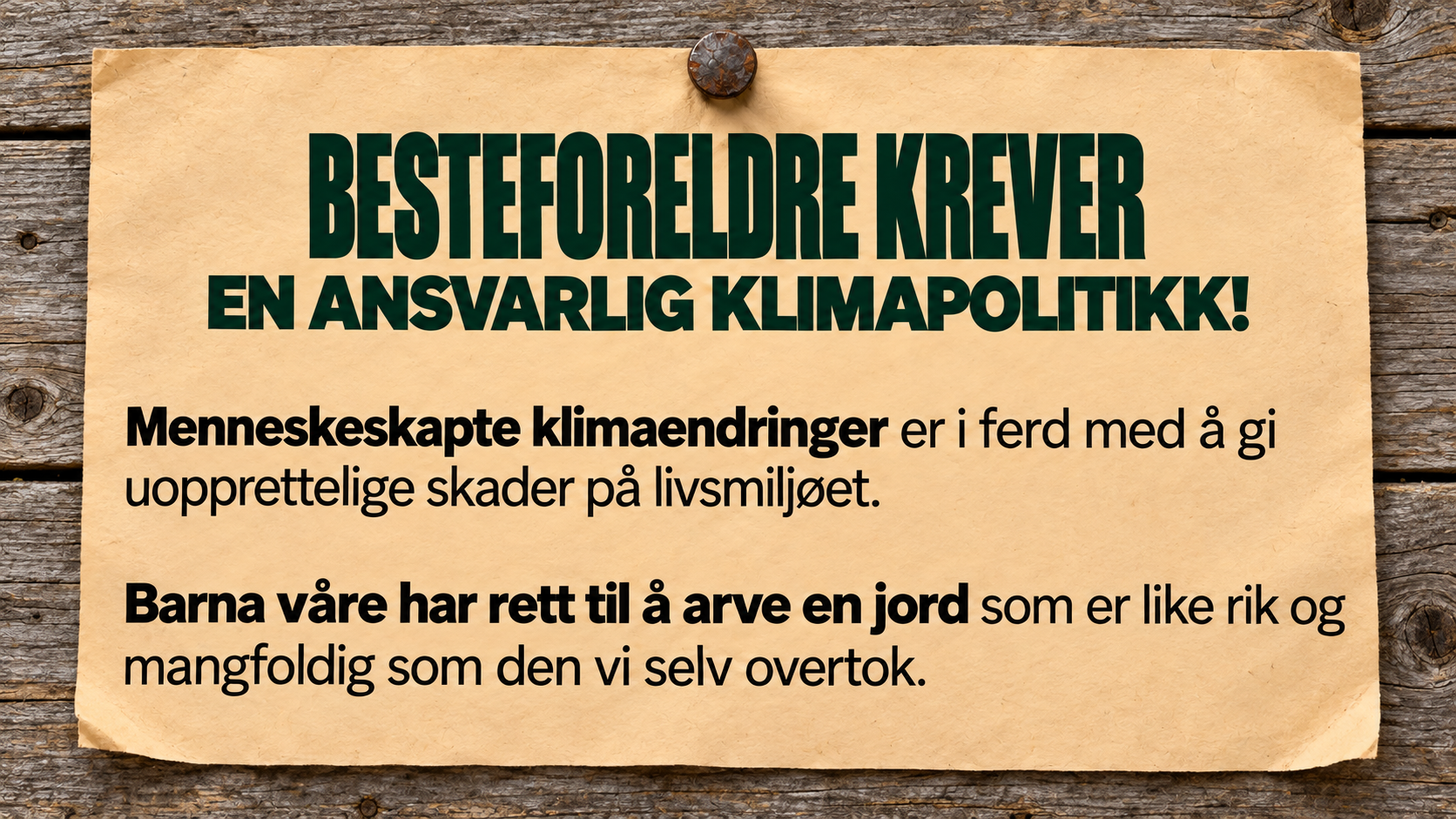 Opprop på plankevegg
