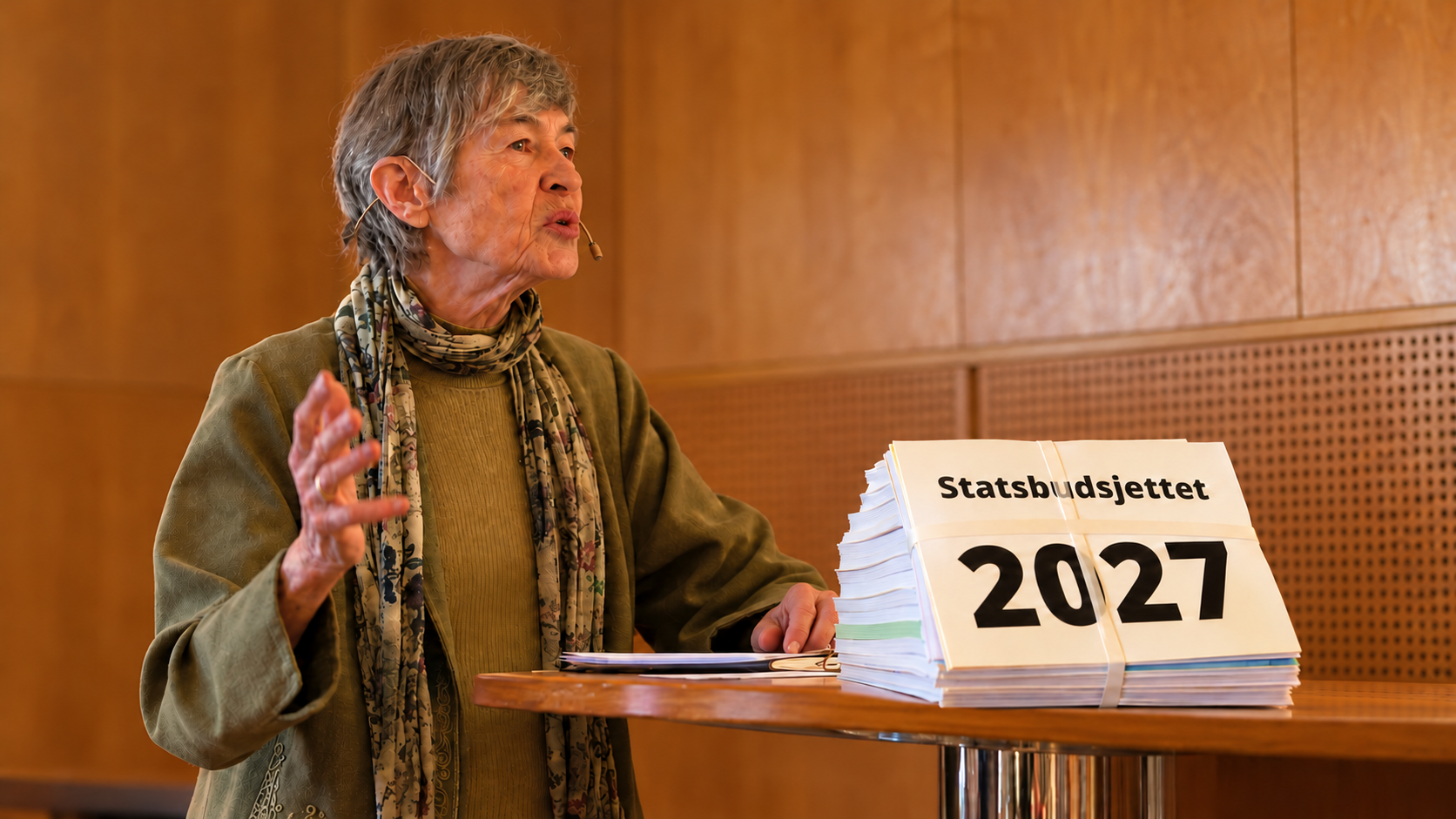 Statsbudsjettet 2027 nær kvinnen